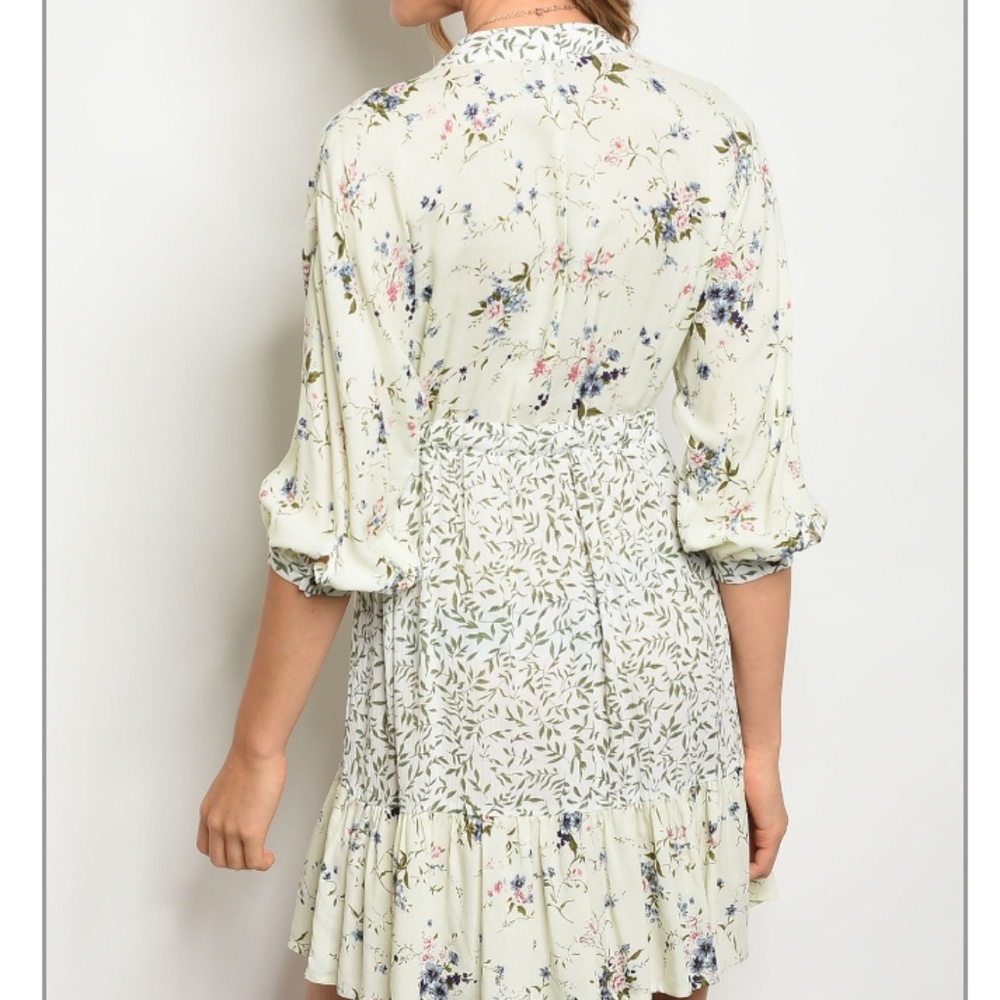 IVORY GREEN DRESS -101 - Picture 2 of 3